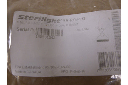 Sterlight BA-RO/P/12 12V Power Supply Ballast S1Q-P/12VDC S2Q-P/12VDC S5Q-P/12VD | Electrical MRO Replacement Parts &amp; Components and Commercial Electrical Supplies Company