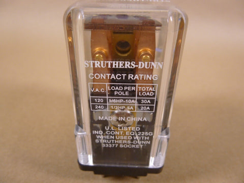 STRUTHERS DUNN RELAY 219XDXP 24VDC , 10A @ 120V - Royal Equipment STRUTHERS