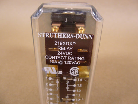 STRUTHERS DUNN RELAY 219XDXP 24VDC , 10A @ 120V - Royal Equipment STRUTHERS