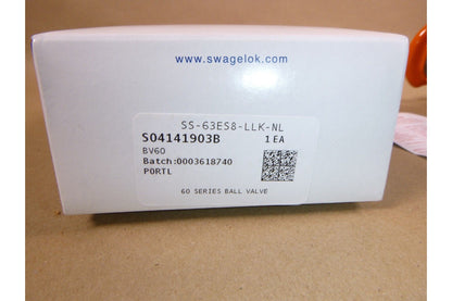 Swagelok 3-Piece 60E Series Ball Valve, 1/2" Tube, Oval Handle SS-63ES8-LLK-NL | Industrial MRO Replacement Parts, Manufacturing Machine Parts &amp; Components, Heavy Equipment Parts Supplier