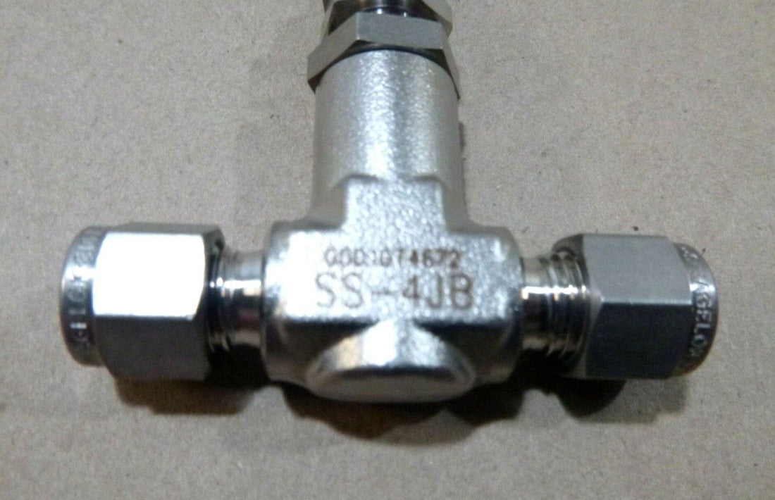 Swagelok SS-4JB Stainless Steel Screwed-Bonnet Needle Valve, 1/4" Tube Fitting | Industrial MRO Replacement Parts, Manufacturing Machine Parts &amp; Components, Heavy Equipment Parts Supplier