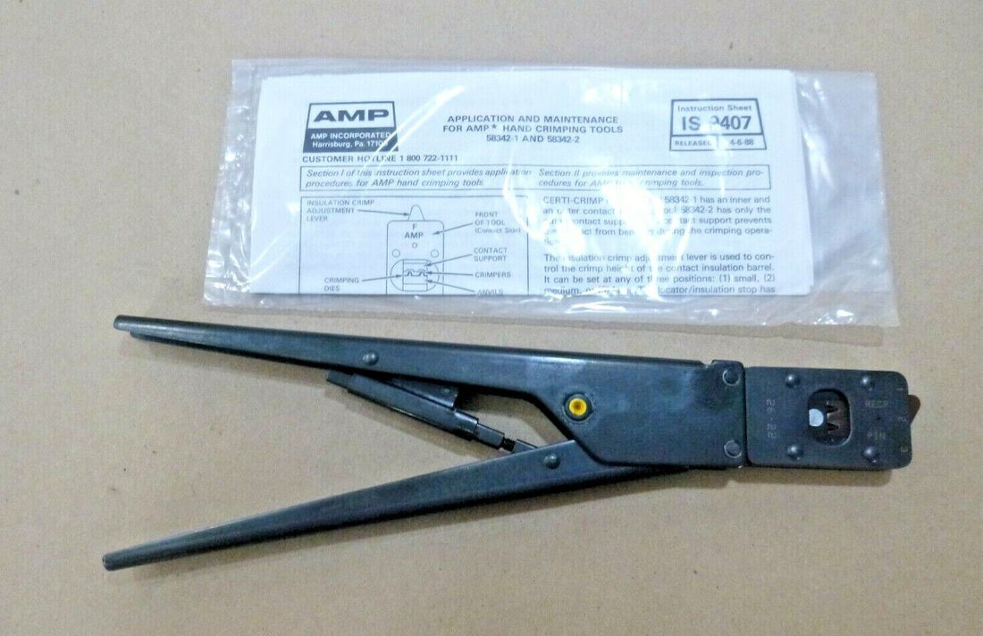 TE Connectivity / AMP 58342-1 Hand Crimper Tool Rectangular Contacts S.A.H.T. | Industrial MRO Tools and Replacement Industrial Equipment Components