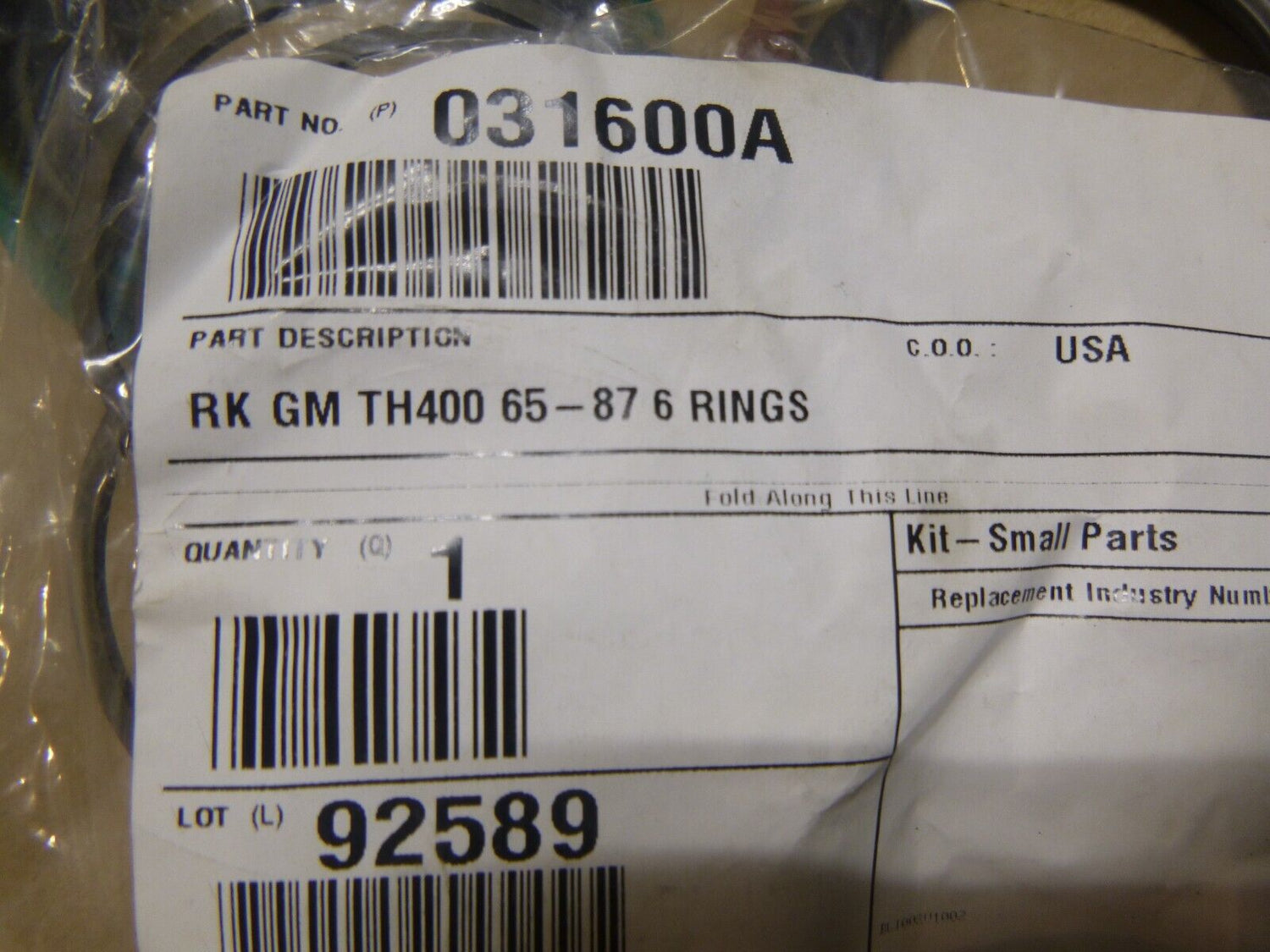 TH400 Transmission Humvee Front &amp; Rear Seal Set w/ 031600A Sealing Ring Set 1965 &amp; Up | Genuine HMMWV Replacement Parts and Military Surplus Humvee Parts &amp; Accessories