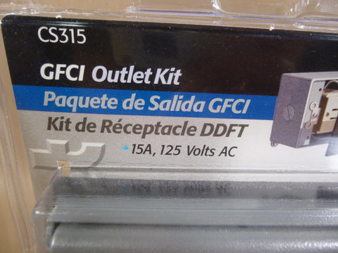 Thomas & Betts CS315 GFCI Weatherproof Outlet Kit Silver / White GFI PLUG - Royal Equipment Thomas & Betts