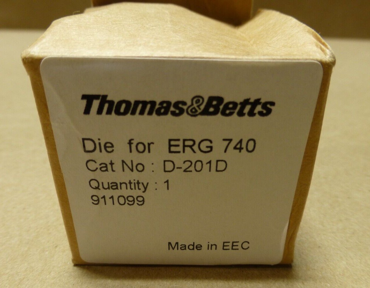 THOMAS &amp; BETTS D-201D DIE FOR ERG740 CRIMPER CRIMP TOOL RSK201 BLUE | Industrial MRO Tools and Replacement Industrial Equipment Components