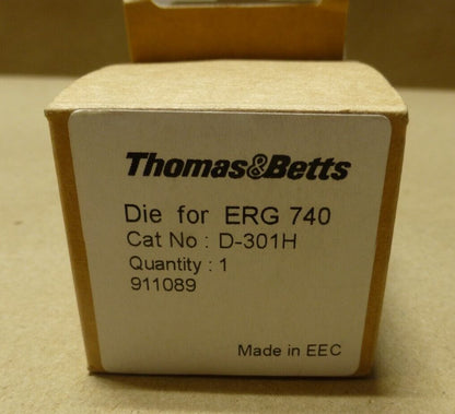 THOMAS &amp; BETTS D-301H DIE FOR ERG740 CRIMPER CRIMP TOOL RSK301 YELLOW | Industrial MRO Tools and Replacement Industrial Equipment Components