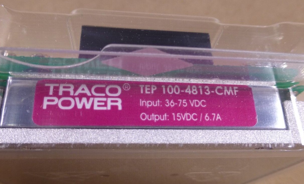 Traco Power TEP 100-4813-CMF DC/DC Converter Module , 15VDC 6.7A , 36-75VDC | Industrial MRO Replacement Parts, Manufacturing Machine Parts &amp; Components, Heavy Equipment Parts Supplier