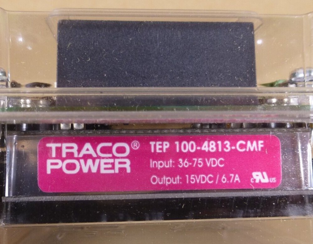 Traco Power TEP 100-4813-CMF DC/DC Converter Module 15VDC 6.7A , 36-75VDC | Industrial MRO Replacement Parts, Manufacturing Machine Parts &amp; Components, Heavy Equipment Parts Supplier