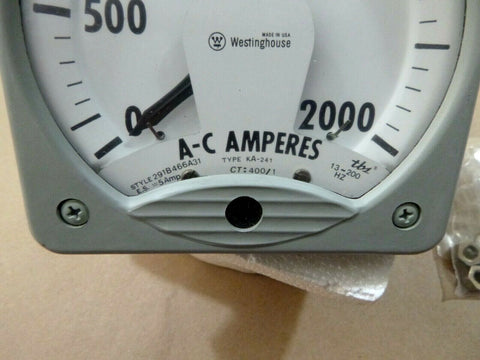 U.S. Navy Nimitz Class Ka - 241, 291B466A31 Westinghouse 2000 Amp AC Panel Meter - Royal Equipment WESTINGHOUSE