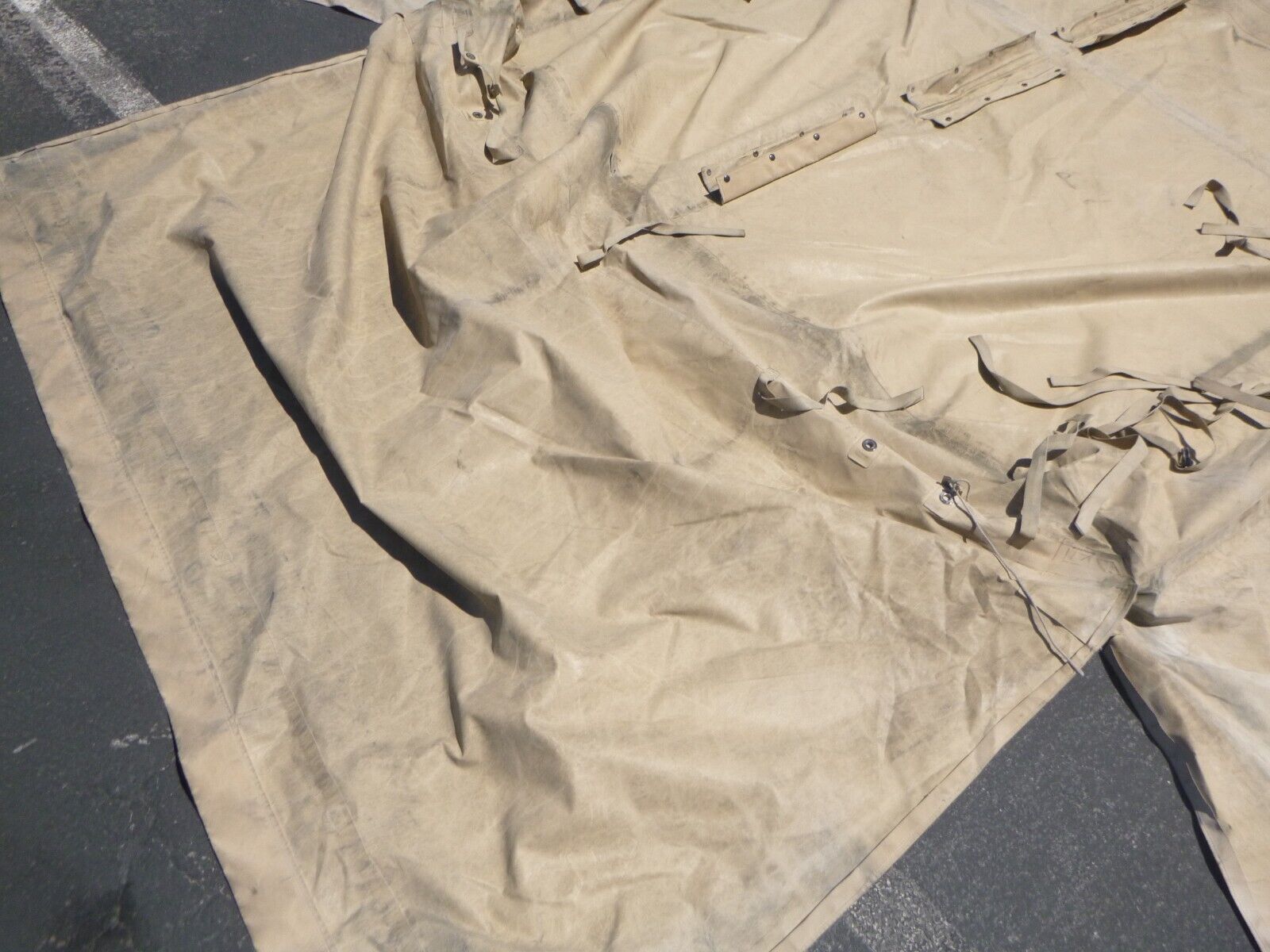 USED LMTV MTV M1078 M1081 M1082 Tan Cargo Cover 12420281-015 , 2540-01-460-2337 | Genuine FMTV Replacement Parts, LMTV Parts For Sale and Military Surplus Medium Tactical Vehicle Parts &amp; Components