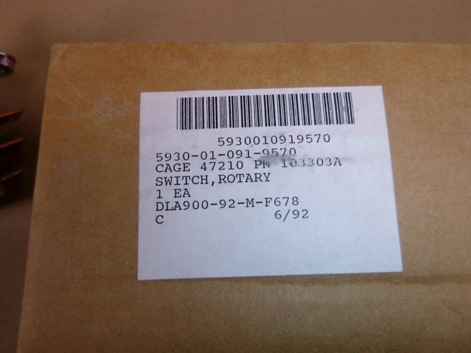 USGI 4 Position 30 Amp 480 Vac 250 Vdc Rotary Switch, Electro Switch Series 103 | Electrical MRO Replacement Parts &amp; Components and Commercial Electrical Supplies Company