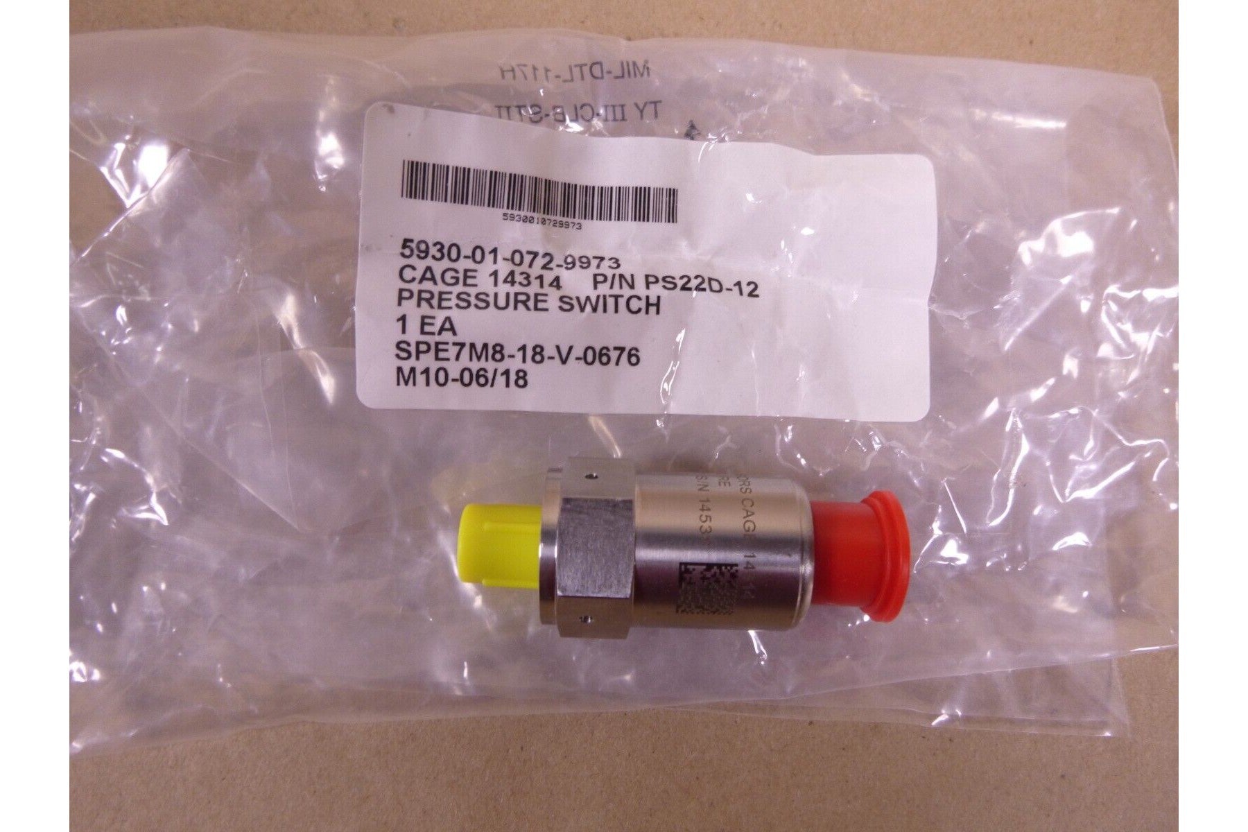 USGI Abrams M-1 Fuel Pressure Switch 12273320, 5930-01-072-9973 | Electrical MRO Replacement Parts &amp; Components and Commercial Electrical Supplies Company