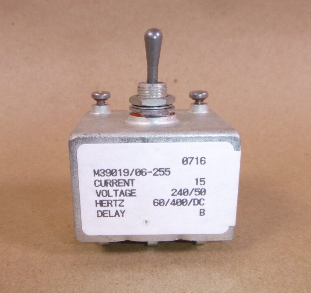 USGI Airpax Sensata Circuit Breaker M39019/06-255, MIL-C-39019/6 | Electrical MRO Replacement Parts &amp; Components and Commercial Electrical Supplies Company