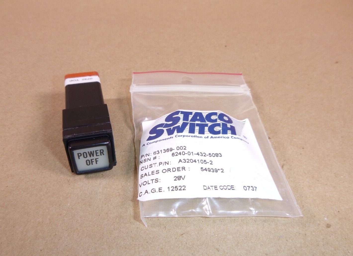 USGI AN/TPQ-36(V)8 Radar Power Off Switch 631369-002 , 6240-01-432-5083 | Industrial MRO Replacement Parts, Manufacturing Machine Parts &amp; Components, Heavy Equipment Parts Supplier