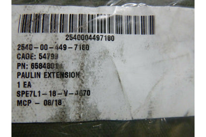 USGI Breton Industries 4 Piece Tarpaulin Extension Set 6584801, 2540-00-449-7180 | Industrial MRO Replacement Parts, Manufacturing Machine Parts &amp; Components, Heavy Equipment Parts Supplier