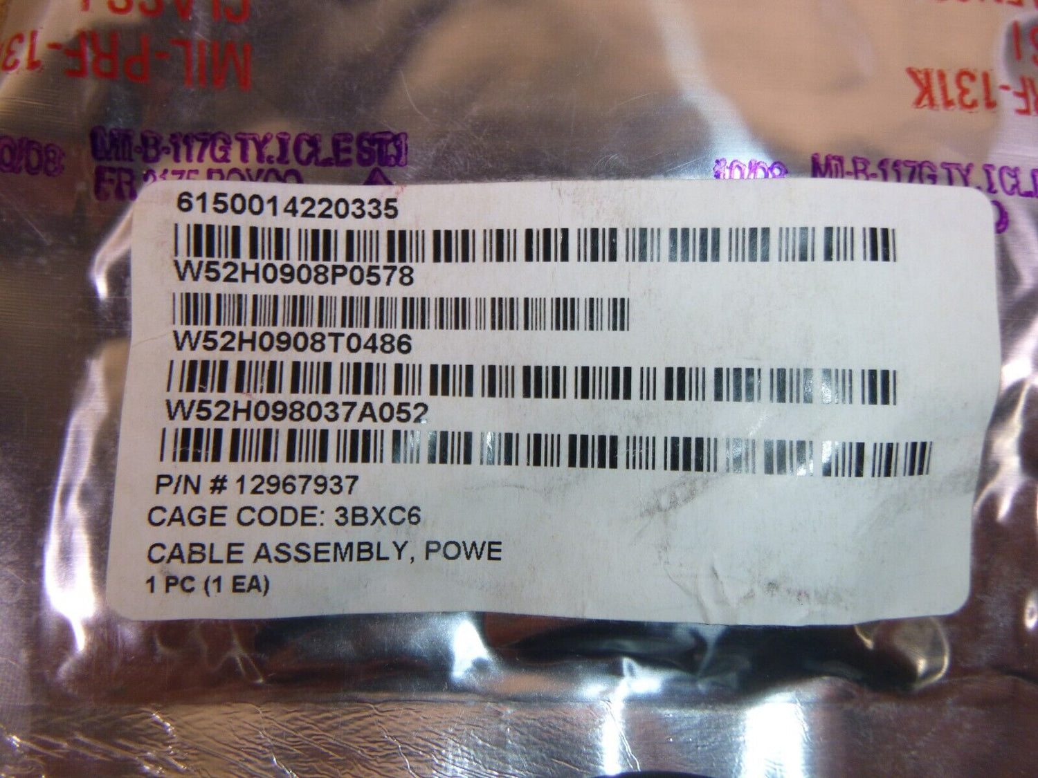 USGI FAASV G801, XM922 Electrical Cable Assembly 12967937, 6150-01-422-0335 | Electrical MRO Replacement Parts &amp; Components and Commercial Electrical Supplies Company