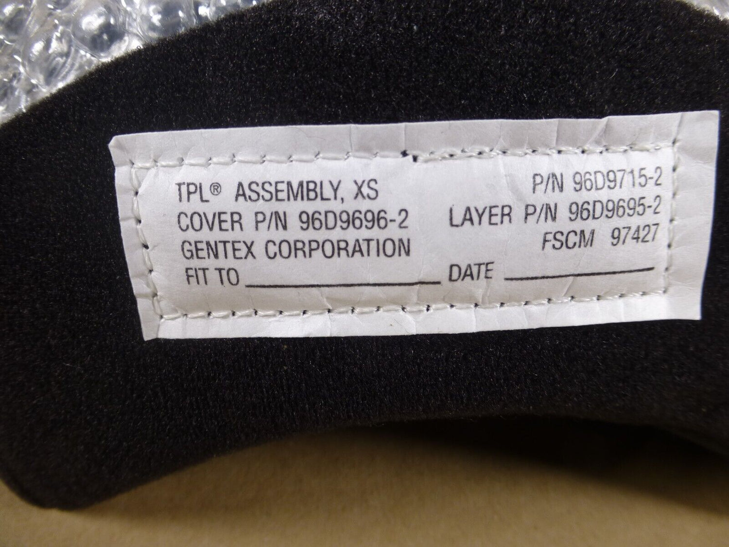USGI Gentex Hgu-56/p TPL Thermoplastic Comfort Liner (Size XS) 96D9715-2 | Industrial MRO Replacement Parts, Manufacturing Machine Parts &amp; Components, Heavy Equipment Parts Supplier