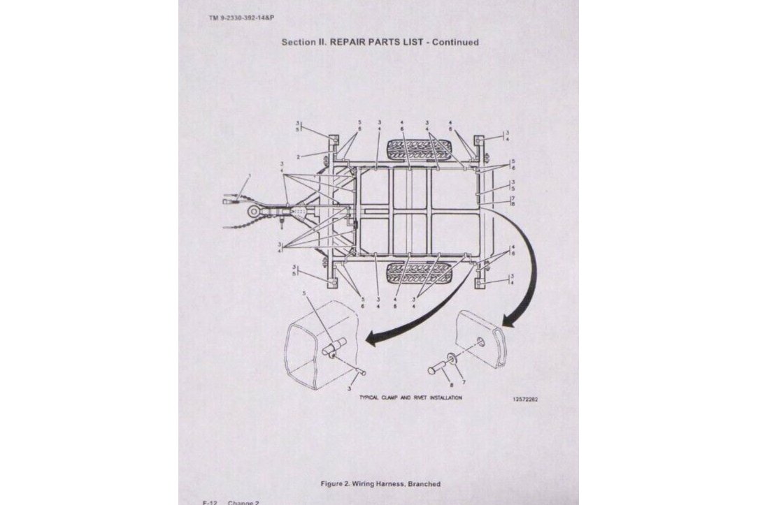 USGI M1102 / M1103 1-1/4 Ton Military Trailer Chassis Wiring Harness 12449997 | Replacement Truck Parts, Trailer Accessories, Automobile Supplies, Car Parts &amp; Accessories