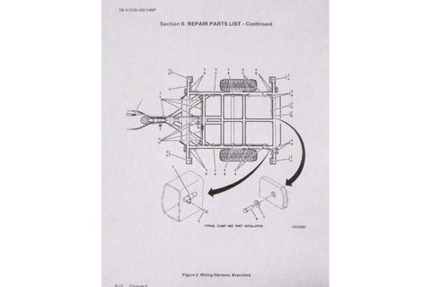 USGI M1102 / M1103 1 - 1/4 Ton Military Trailer Chassis Wiring Harness 12449997 - Royal Equipment US ARMYWiring & Fuses