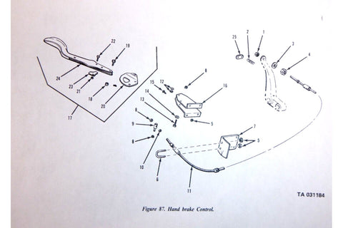 USGI M35 2.5 Ton 6x6 Military Trucks Hand Brake Cable 7373239, 2530 - 00 - 693 - 0599 - Royal Equipment Royal Equipment