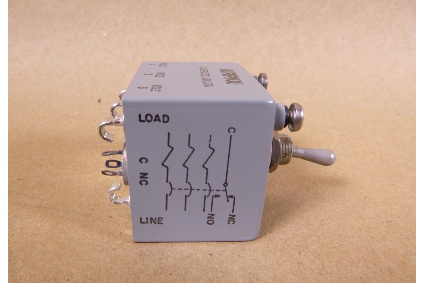 USGI M39019/06-333 Airpax Circuit Breaker Magnetic 3Pole 10A 240VAC/50VDC | Electrical MRO Replacement Parts &amp; Components and Commercial Electrical Supplies Company