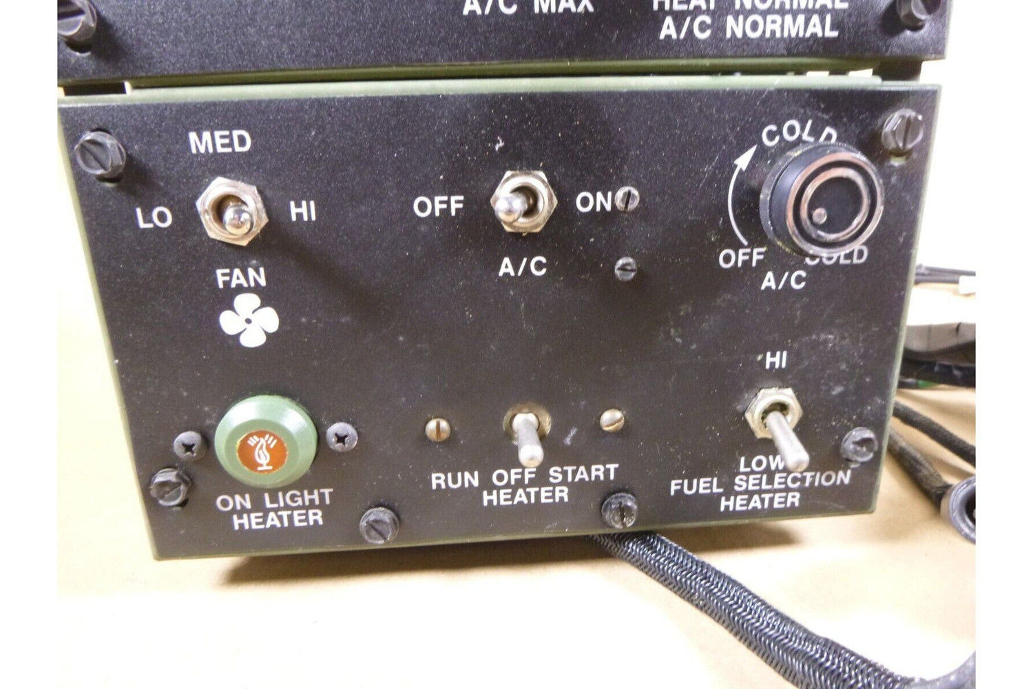 USGI M997 A1 A2 Humvee Ambulance A/C Heater Control Box 410913, 2540-01-265-3234 | Genuine HMMWV Replacement Parts and Military Surplus Humvee Parts &amp; Accessories