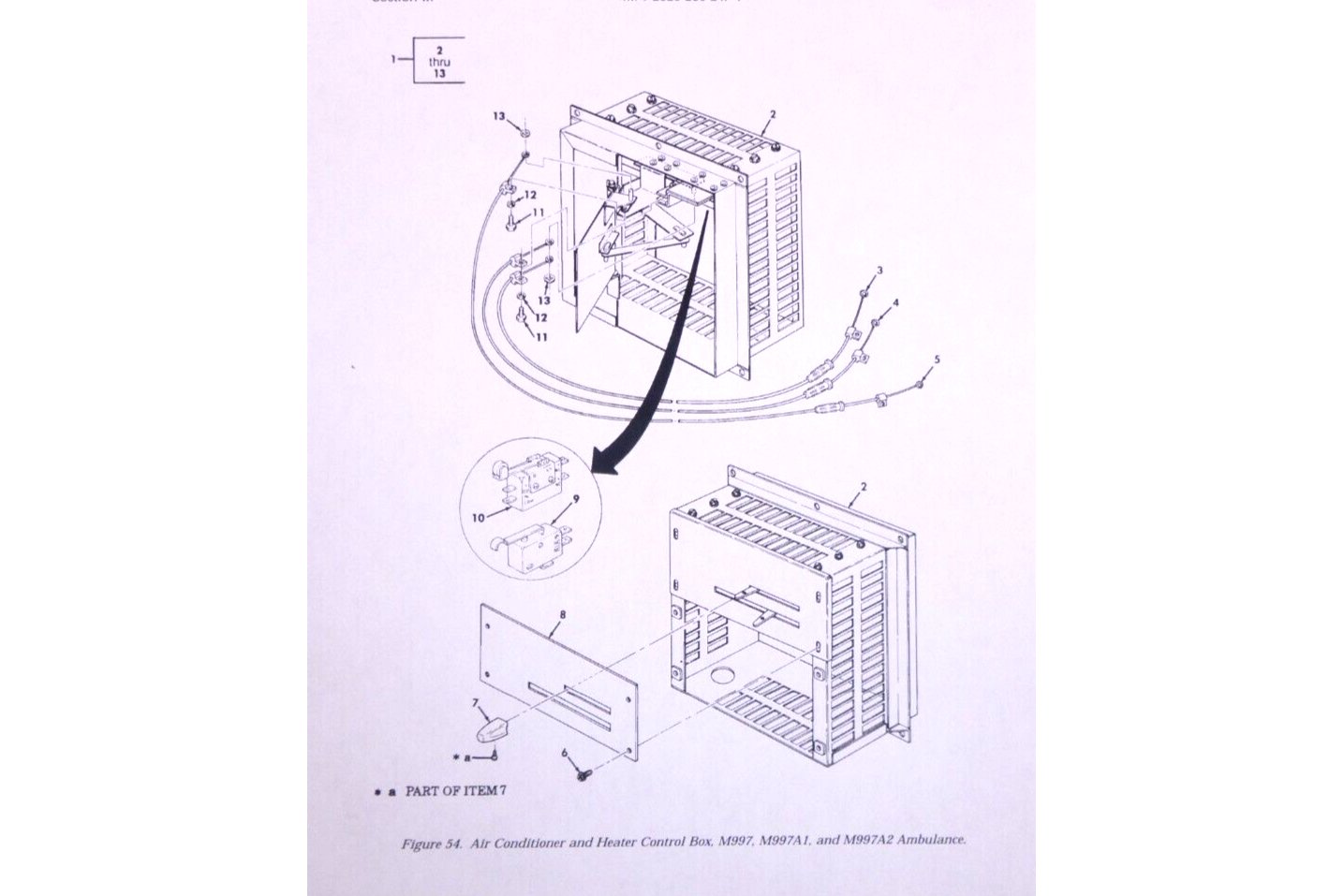 USGI M997 A1 A2 Humvee Ambulance A/C Heater Control Box 410913, 2540-01-265-3234 | Genuine HMMWV Replacement Parts and Military Surplus Humvee Parts &amp; Accessories