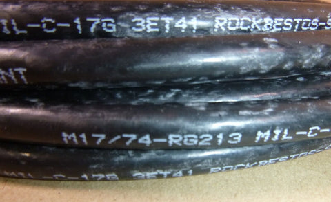 USGI M998 Military Radio Harris 25 Foot RG - 213 RF Cable 10369 - 7212 - 025 - Royal Equipment Harris