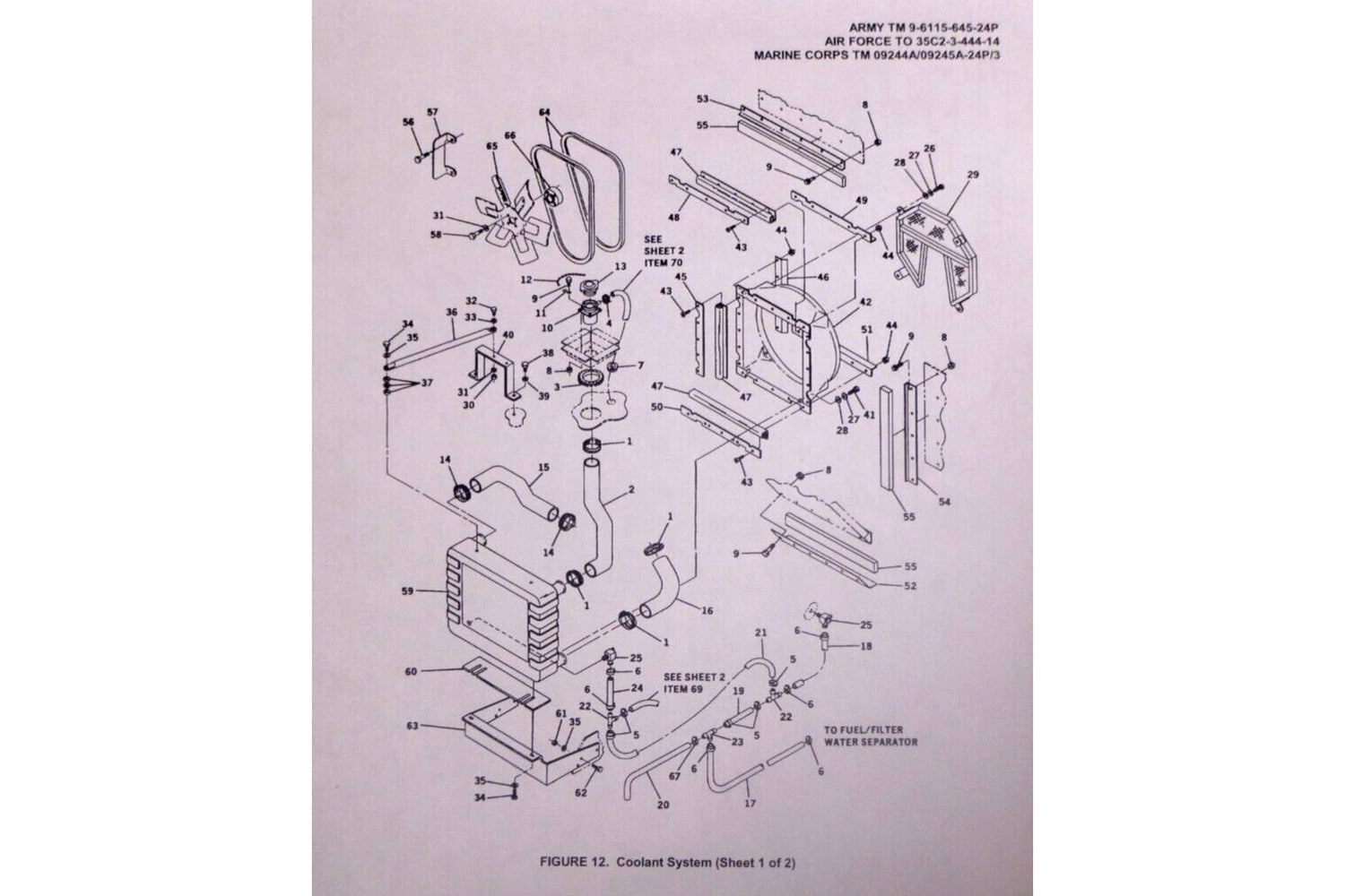USGI MEP-806A Generator Upper Radiator Hose 88-21911, 4720-01-369-0021 | Genuine MEP Generator Replacement Parts and Military Surplus Generator Parts