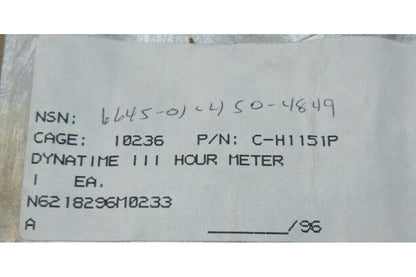 USGI Military 5 Digit Miniature Hour Meter 4-100 Vdc, C-H1151P, 6645-01-450-4849 | Replacement Truck Parts, Trailer Accessories, Automobile Supplies, Car Parts &amp; Accessories