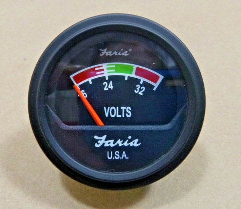 USGI Military Faria USA 16 - 32 VDC Range 2" Panel Meter - 24 Volt Systems - Royal Equipment FARIA