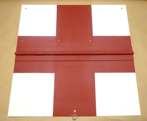 USGI Military M997 Humvee MRAP 24" x 24" Hinged Folding Red Cross Vehicle Sign - Royal Equipment USGI