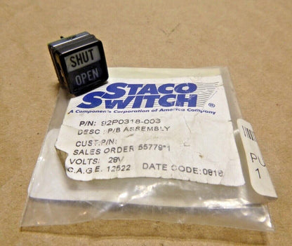 USGI Military Staco Panel Switch (Shut / Open) 92P0318-003, 5930-01-521-8221 | Electrical MRO Replacement Parts &amp; Components and Commercial Electrical Supplies Company