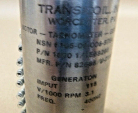 USGI Transicoil Motor - Tachometer - Generator U - 216569, 115 Volt 4600 Rpm 400Hz - Royal Equipment TRANSICOIL