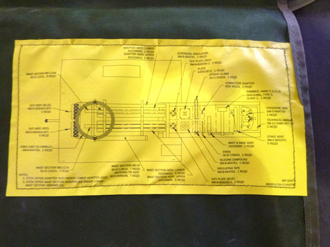 USGI US Army New SM - D - 944752 Antenna Case / Bag For OE - 254/GRC Antenna - Royal Equipment TACOM