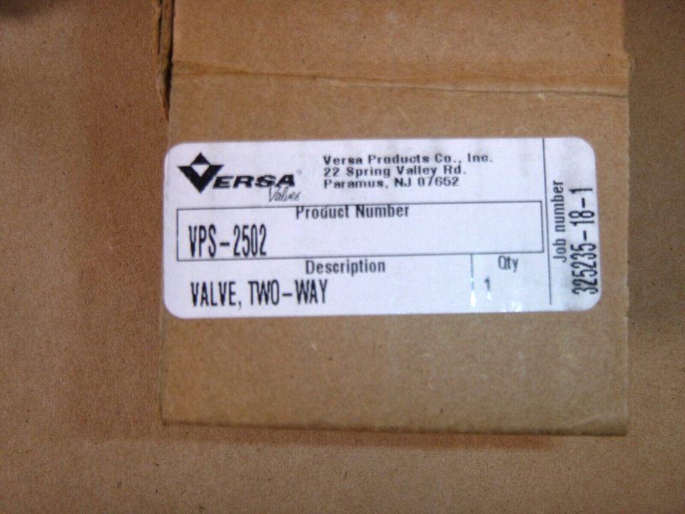 Versa Two Way Brass Directional Valve VPS-2502, 1/2" NPT, 40-200 Psi, VAC-200 | Industrial MRO Replacement Parts, Manufacturing Machine Parts &amp; Components, Heavy Equipment Parts Supplier