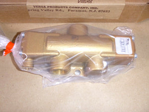 Versa Two Way Brass Directional Valve VPS - 2502, 1/2" NPT, 40 - 200 Psi, VAC - 200 - Royal Equipment VERSA