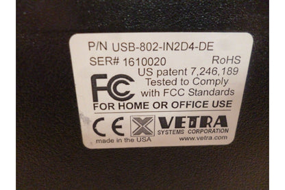 Vetra USB-802-IN2D4-DE 2 port USB DVI quad-head KVM switch W/ front panel | Industrial MRO Replacement Parts, Manufacturing Machine Parts &amp; Components, Heavy Equipment Parts Supplier