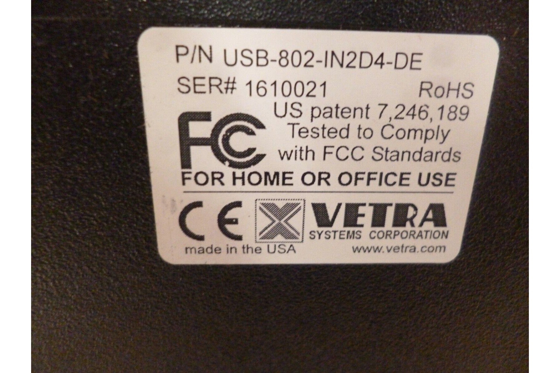 Vetra USB-802-IN2D4-DE 2 port USB DVI quad-head KVM switch W/ front panel | Industrial MRO Replacement Parts, Manufacturing Machine Parts &amp; Components, Heavy Equipment Parts Supplier