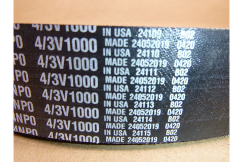 Veyance Technologies R3VX1000 - 4 Banded Cogged V Belt 4/3V1000 Made in USA - Royal Equipment Royal Equipment