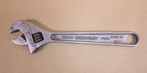 Vintage Crescent Tool Co. 8" Adjustable Wrench, Crestoloy Made In Jamestown NY - Royal Equipment CRESCENT TOOL