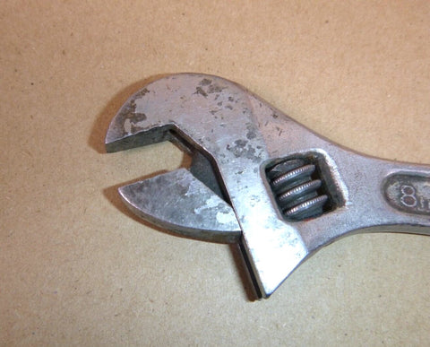 Vintage Crescent Tool Co. 8" Adjustable Wrench, Crestoloy Made In Jamestown NY - Royal Equipment CRESCENT TOOL