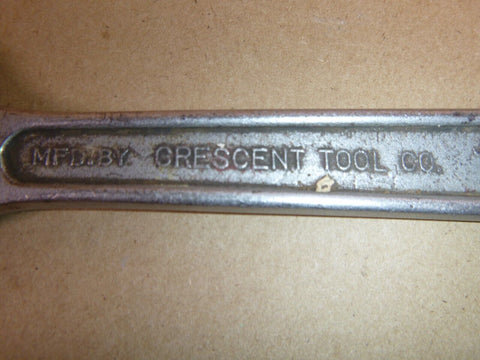 Vintage Crescent Tool Co. 8" Adjustable Wrench, Crestoloy Made In Jamestown NY - Royal Equipment CRESCENT TOOL