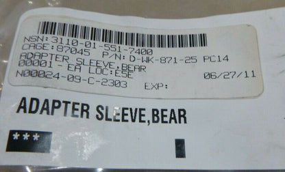 WALZ &amp; KRENZER D-WK-871-25 BEARING SLEEVE ADAPTER MARINE , 3110-01-551-7400 | Industrial MRO Replacement Parts, Manufacturing Machine Parts &amp; Components, Heavy Equipment Parts Supplier
