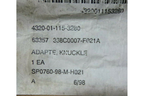 WARREN PUMPS 368C0007 - F021A KNUCKLE ADAPTER NAVAL SHIP , 4320 - 01 - 115 - 3280 - Royal Equipment Royal Equipment