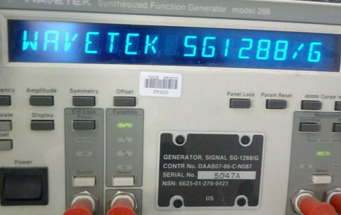 WAVETEK SG 1288/G 1288 SIGNAL GENERATOR , 48 - 466 HZ ~ 55 VA 288 *CALIBRATED* - Royal Equipment WAVETEK