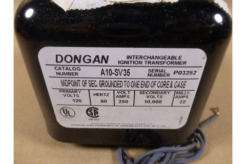 Wayne / ABC Crane Burner Ignition Transformer , 120V / 10,000V Dongan A10 - SV35 - Royal Equipment Royal Equipment