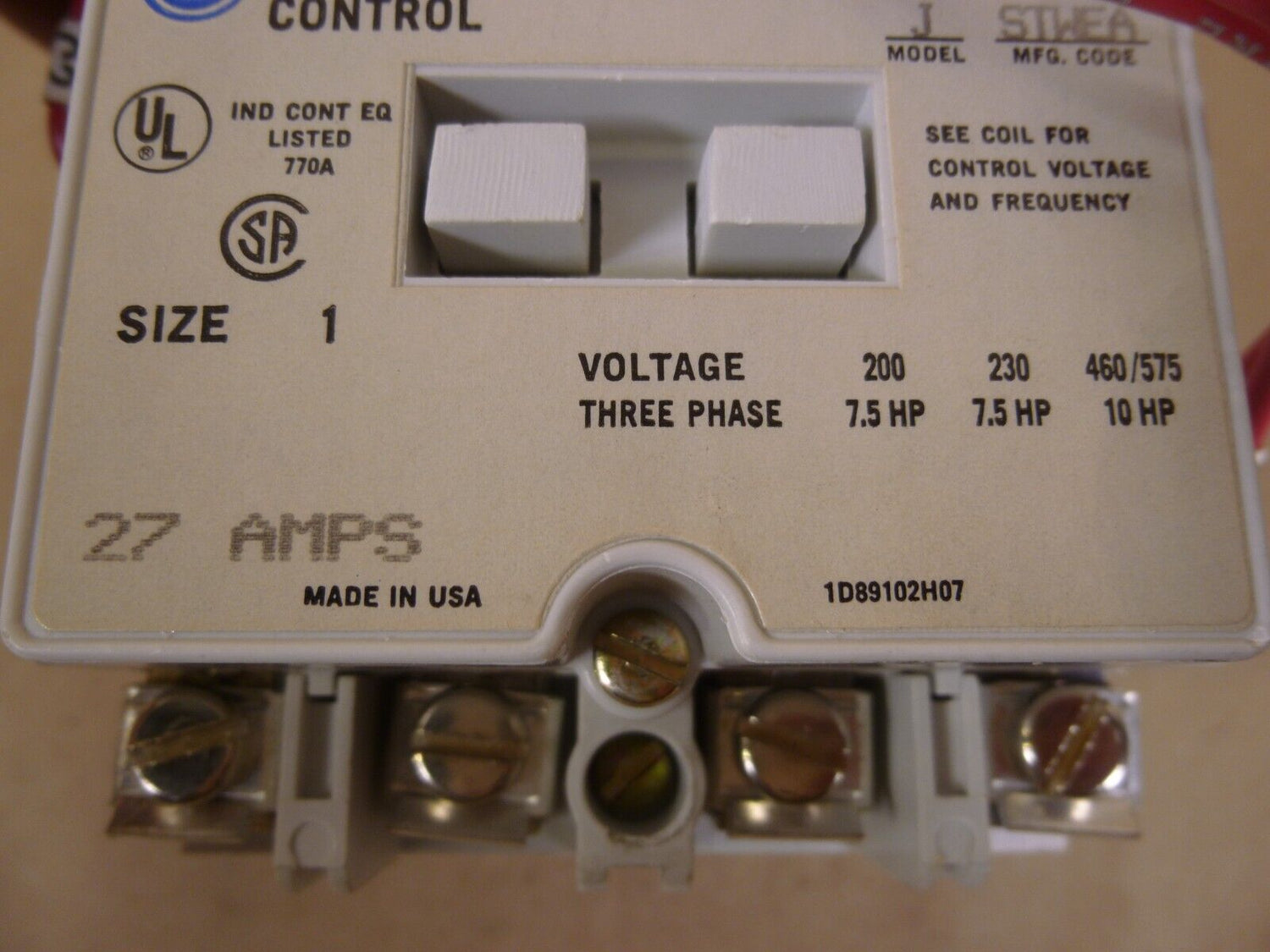Westinghouse Motor Control A201K1CR Non-Reversing Contactor , 3 Pole , 27A ,10HP | Electrical MRO Replacement Parts &amp; Components and Commercial Electrical Supplies Company