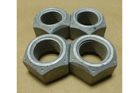 (x4) 1 - 1/4" - 7 x 1.07" HEX CONE TOP LOCK NUTS GRADE C STEEL , 1.07" TALL - Royal Equipment SAF HOLLANDHex Nuts