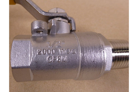 XV501SS - 8 - 35 Parker 1/2" Stainless Steel Ball Valve , Male Female Pipe Ends - Royal Equipment ParkerBall Valves